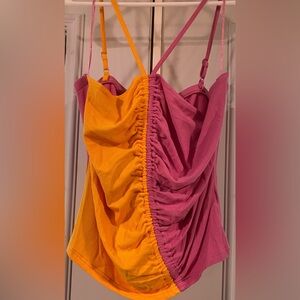 NWT Anthropologie Dolan two tone tank top SZ L